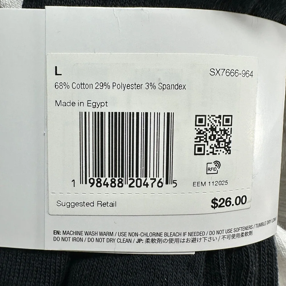 Nike Everyday Cushion Crew Socks Mens 8-12 Gray White, Black 12 Pairs NEW